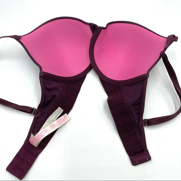 Victorias Secret PINK purple wear everywhere t-shirt lightly lined bra 32D - Picture 4 of 6